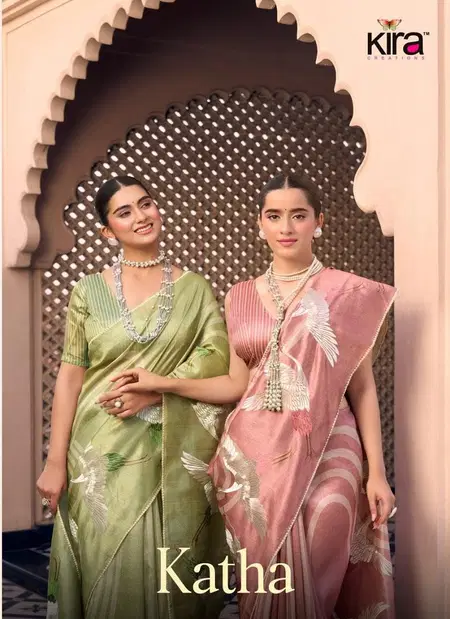 Katha Silk By Kira Pure Tussar Silk Fancy Saree Wholesale Clothing Distributors In India